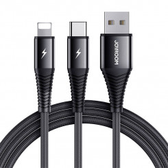 Kabel USB Joyroom S-1230G12 2w1 USB-C / Lightning 3A 1,2 m (Czarny)