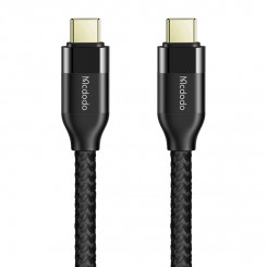Mcdodo CA-7131 USB-C kuni USB-C 3.1 Gen 2 kaabel, 4K 30 Hz, 2 m (must)