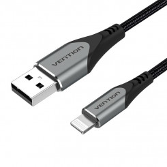 USB 2.0 to Lightning Vention LABHF cable, 1m (gray)