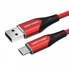 USB 2.0 to Micro-B USB Vention COARG Cable 1.5m (Red)