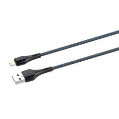 USB-Lightning LDNIO LS521 кабель, 1м (серо-синий)
