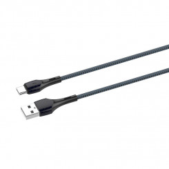 Кабель USB - USB-C LDNIO LS522 2м (серо-синий)