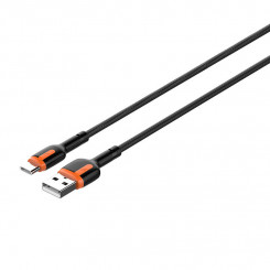 Кабель USB-USB-C LDNIO LS531, 1м (серо-оранжевый)