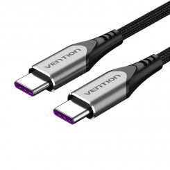 Зарядный кабель USB-C на USB-C Vention, TAEHF, PD 5A, 1м (черный)