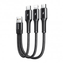 3in1 charging cable 0.15m Joyroom S-01530G9 (black)