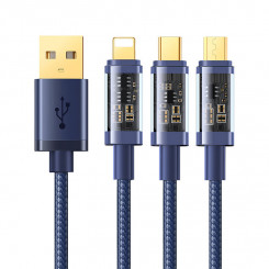 Kabel USB 3w1 3.5A 1.2m Joyroom S-1T3015A5 (niebieski)