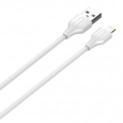 LDNIO LS542 USB to Lightning cable, 2.1A, 2m (white)