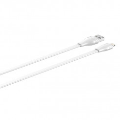 USB-kaabel Lightning LDNIO LS550 jaoks, 2,4A, 0,2m (valge)