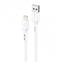 USB-kaabel Lightning Foneng X36 jaoks, 2,4A, 2m (valge)