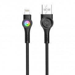 X59 USB to Micro USB cable, Foneng  LED, 3A, 1m (black)