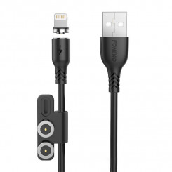 Foneng X62 3in1 magnetic cable USB to USB-C / Lightning / Micro USB, 2.4A, 1m (black)