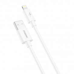 USB cable for Lightning Foneng X67, 5A, 1m (white)