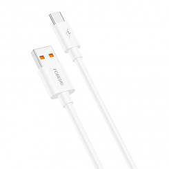 X67 USB-USB-C kaabel Foneng, 5A, 1m (valge)