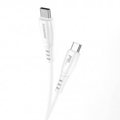 Foneng X73 USB-C–USB-C kaabel, 60 W, 1 m (valge)