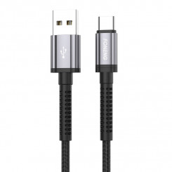 Foneng X83 USB-C-kaabel, 2,1 A, 1 m (must)