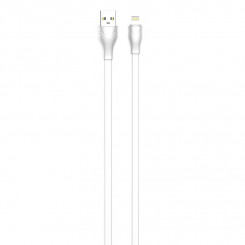 LDNIO LS553 USB to Lightning cable, 2.1A, 2m (white)