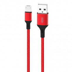 USB to Micro USB XO NB143 cable 2m (red)