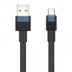 Кабель Remax Flushing USB-C, 2,4А, 1м (черный)