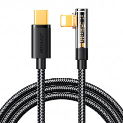 Кабель USB-C — Lightning Joyroom S-CL020A6, 1,2 м, 20 Вт, угловой (черный)