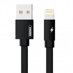 USB Lightning Remax Kerolla kaabel, 1m (must)