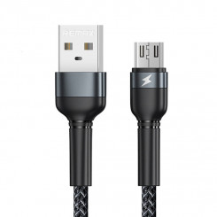Jany Alloy Micro Remax USB Cable, 1m, 2.4A (Black)
