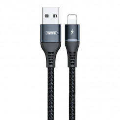 Кабель USB Lightning Remax Colorful Light, 2.4А, 1м (черный)
