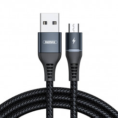 Micro Remax Colorful Light USB cable, 2.4A, 1m (black)
