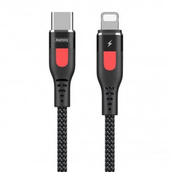 USB-C ja Lightning Remax Lesu Pro kaabel, 1 m (must)