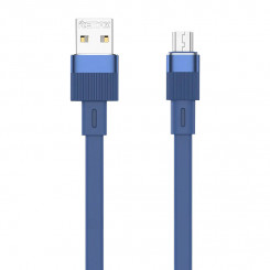 Кабель Remax Flushing USB-micro USB, RC-C001, 1м, (синий)