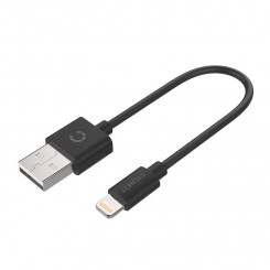 USB-A ja Lightning Cygnetti kaabel 12 W 0,1 m (must)