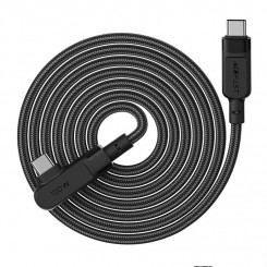 Acefast C5-03 angled USB-C to USB-C cable, 100W, 2m (black)