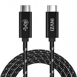 USB-C / USB4.0 Gen3 kaabel 240 W 40 Gbps, 1 m (must)