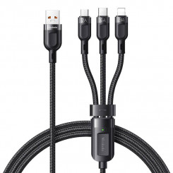 3in1 USB-USB-C / Lightning / mikro-USB-kaabel, Mcdodo CA-0930, 6A, 1,2 m (must)