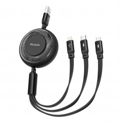 3in1 USB to USB-C / Lightning / Micro USB cable, Mcdodo CA-3570, 1.2m (black)