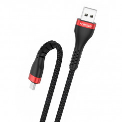 Foneng X82 3A USB-mikro-USB kaabel, 1m (must)