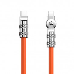 Кабель USB-C — Lightning Dudao L24CL 120 Вт, поворотный, 1 м (оранжевый)