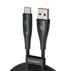 Зарядный кабель Tooki USB AC, 1 м, 66 Вт (черный)