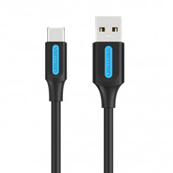 Laadimiskaabel USB-A 2.0 kuni USB-C Vention COKBC 0,25 m (must)