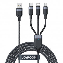 USB-kaabel Multi-Use Joyroom S-1T3018A18 3w1 / 3,5A / 0,3m (must)