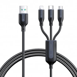 USB-kaabel Multi-Use Joyroom S-1T3066A15 3w1 / 3,5A / 66W / 1,2m (must)