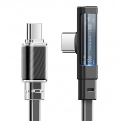 Кабель USB-C — USB-C Mcdodo CA-3450 90 градусов 1,2 м со светодиодом (черный)