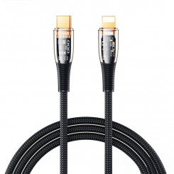 Remax Explore RC-C061, кабель USB-C — Lightning, 20 Вт, 1,2 (черный)