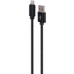 Kabelis Gembird USB-A Male - Lightning Male 1,8 м, черный