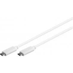 MicroConnect USB-C Gen2 cable, white. 1m