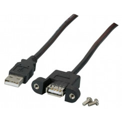 MicroConnect USB 2.0 pikenduskaabel koos paigalduspesaga, 1,8m