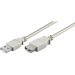 MicroConnect USB 2.0 pikenduskaabel, 2m