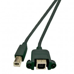 MicroConnect USB 2.0 Type B pikenduskaabel koos paigalduspesaga, 1,8 m
