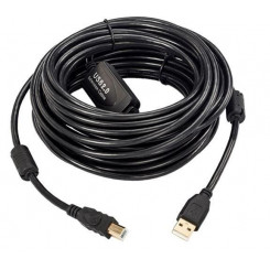 MicroConnect Active USB 2.0 A-B Cable with integrated repeater, 15m