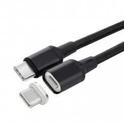 Магнитный кабель MicroConnect USB-C Gen 1, черный. 1м
