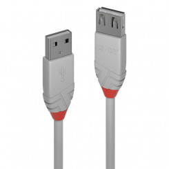 Lindy 0,5 M USB 2.0 A-tüüpi pikenduskaabel, Anthra Line